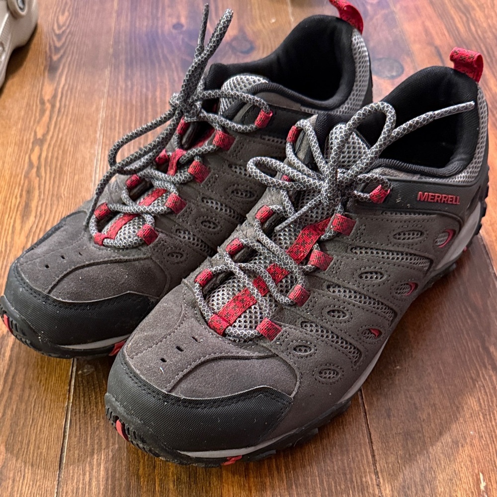 Merrell Black and Red Outdoor Shoes